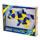 Дерев'яний пазл "Мапа України" PuzzleOK Арт-60906 синьо-жовтий 60х90 см