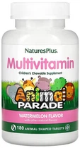 Витамины для детей Nature's Plus Animal Parade Multi-Vitamin and Mineral 180 таблеток Арбуз в упаковке (ARE-574334)