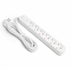 Сетевой удлинитель VIDEX ONCORD з/з 6п 3м (3x1.5мм) с кнопкой white
