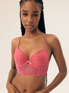 Бюстьє Push-up з кісточками Esotiq Bloomy 42869-42X 85B Рожеве (5903972552490)