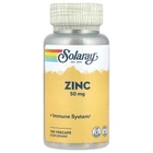 Витамины и минералы Solaray Zinc 50мг 100 вег капсул