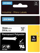 Етикет-стрічка Dymo Vinyl IND 19 mm x 5.5 m White 18484 (71701184849)