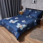 Комплект постельного белья Moon&Star Микросатин Premium «Flutter Dreams» Полуторный Евро 160х220 наволочки 2х50х70 (MS-820007721)