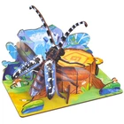 Дерев'яні пазли 3D для дітей Bambi 68037W L, Batocera Horsfieldi, 58 деталей (68037W-RT)