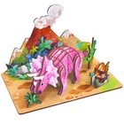 Деревянные 3D пазлы для детей Bambi 68046W L, Triceratops, 34 детали (68046W-RT)