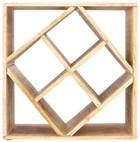 Stojak na wino Homla Sjal Mango drewniany 33x33 cm na 8 butelek (5904183831169)