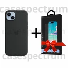 Чехол силиконовый OEM Silicone Case with MagSafe для Apple iPhone 13 Midnight + Подарок защитное стекло Pixel для Apple iPhone