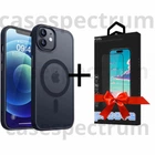 Чехол ударостойкий матовый WAVE Premium Matte Insane Case with MagSafe для Apple Iphone 11 Black + Подарок защитное стекло Pixel для Apple iPhone