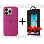 Чехол силиконовый OEM Silicone Case with MagSafe для iPhone 16 Pro Max Fuchsia + Подарок защитное стекло Pixel для Apple iPhone