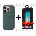 Чехол силиконовый OEM Silicone Case with MagSafe для iPhone 16 Pro Max Lake Green + Подарок защитное стекло Pixel для Apple iPhone