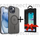 Чехол ударостойкий матовый WAVE Premium Matte Insane Case with MagSafe для Apple Iphone 15 Gray + Подарок защитное стекло Pixel для Apple iPhone