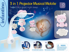 Lampka nocna Infantino B-Kids Karuzelka 3 w 1 Muzyczna rozowa (773554049145) (955555908242942) - Outlet