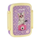 Ланчбокс Kite Studio Pets "Котик в окулярах" 420 мл фіолетовий з бежевим (SP25-160)