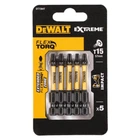 Набір біт DeWALT, ударні, IMPACT TORSION, Torx, T15, L=57 мм, 5 шт (DT7394T)