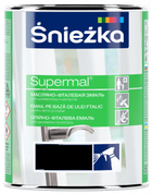 Эмаль Sniezka Supermal масляно-фталевая черная глянцевая RAL 9005 0.8 л
