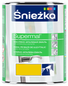 Эмаль Sniezka Supermal масляно-фталевая желтая F656 0.8 л