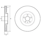 DELPHI VOLVO диск гальм. передн. XC60 17-, XC90 15- Delphi (BG9233C)