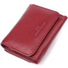 Компактный кошелек удобного формата из натуральной кожи ST Leather Wallet 23077 Бордовый