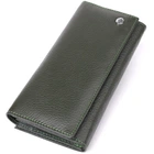 Стильный кошелек для женщин с монетницей из натуральной кожи ST Leather Wallet 23106 Зеленый
