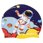 Шапочка для плавания детская YINGFA K0012 Черный-голубой