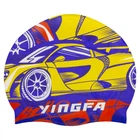 Шапочка для плавания детская YINGFA K0012 Желтый-синий
