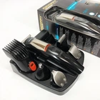 Машинка для стрижки 5в1 Geemy GM-853 стайлер, бритва, триммер на аккумуляторе нержавеющая сталь 6 насадок