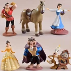 Игровые фигурки Красавица и Чудовище RESTEQ — набор из 6 персонажей Disney, фигурки 7 см из мультфильма