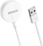 Kabel do ładowania Deltaco Apple Watch Charger USB-A White (7333048060242)