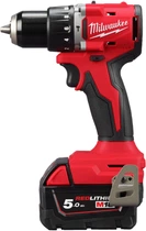 Компактная дрель-шуруповерт аккумуляторная Milwaukee M18 BLPDRC-502C + ЗУ + 2 АКБ + HD кейс (4933492826)