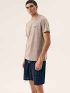 Piżama męska z szortami i krótkim rękawem letnia bawełniana Henderson Dorm 42618-90X 3XL Szara (5903972398791)