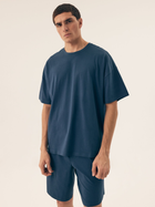 Piżama męska z szortami i krótkim rękawem letnia bawełniana Henderson Orient 42794-55X XL Niebieska (5903972510773)