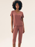 Piżama damska ze spodniami 3/4 i krótkim rękawem letnia bawełniana Henderson Noves 43023-34X 2XL Różowa (5903972541104)