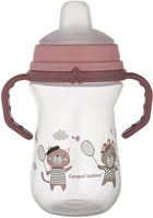 Кухоль тренувальний з силіконовим носиком "FirstCup. Bonjour Paris", 250 мл, рожевий - Canpol Babies (1319629-31105646)
