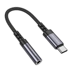 Перехідник Адаптер BOROFONE BV24 Type-C (USB-C male to 3.5mm) (15cm) audio converter Сірий