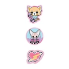 Набір бейджів на липучці Kite Aggretsuko, 3 шт. (AR25-3012)
