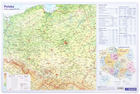 Podkładka na biurko Demart mapa Polski fizyczna 38 x 58 cm (9788379125470)