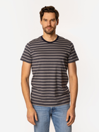 T-shirt męski w paski bawełniany Lee Cooper Stripes2-4180 L Szary (5905991727491)