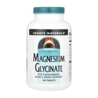 Source Naturals, Глицинат магния, Magnesium Glycinate - 180 таблеток