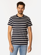 T-shirt męski w paski bawełniany Lee Cooper Stripes3-4180 L Granatowy (5905991727545)