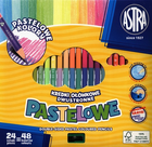 Kredki szkolne Astra dwustronne pastelowe 48 kolorów 24 sztuki (5901137128122)