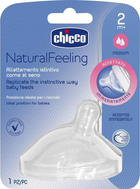 Smoczek na butelkę Chicco NaturalFeeling silikonowy przepływ średni 2 m+ 1 szt (8058664008209)