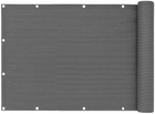 Osłona balkonowa ModernHome by Multistore z okuciami 150 x 500 cm siatka cieniująca + elementy instalacyjne szara (BP-203 GREY)