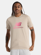 Футболка бавовняна довга чоловіча New Balance Sport Essentials Gradient Logo MT51503 L Бежева (197967257131)