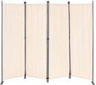 Складна садова ширма ModernHome by Multistore 4-панельна 167 x 216 см бежева (AW-022/4TLG BEIGE)