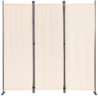 Складна садова ширма ModernHome by Multistore 3-панельна 167 x 164 см бежева (AW-022/3TLG BEIGE)