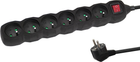 Мережевий фільтр Esperanza 6 розетки 5 м Black (ELK219K)