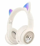Наушники Bluetooth 5.3 MDR CAT ear VZV-23M 9537 с подсветкой Бежевые