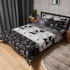 Комплект постільної білизни Moon&Star Бязь Gold Люкс Feline Romance двоспальні 175х210 наволочки 4х50х70 (MS-820009213)