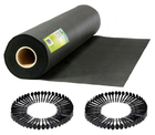 Agrowłóknina ogrodowa Plonos + 100 szpilek 1.6 m x 50 m 70 g/m2 Czarna (5903890624699)