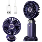Портативный вентилятор Mini fan XL-880 диаметр 9 см с подставкой для телефона и дисплеем